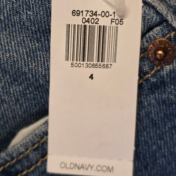 Old Navy High-Rise Curvy OG Straight Jeans Women’s 4 Medium Wash - Picture 2 of 7